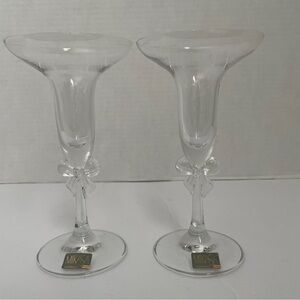Pair  German Mikasa Crystal Candlesticks